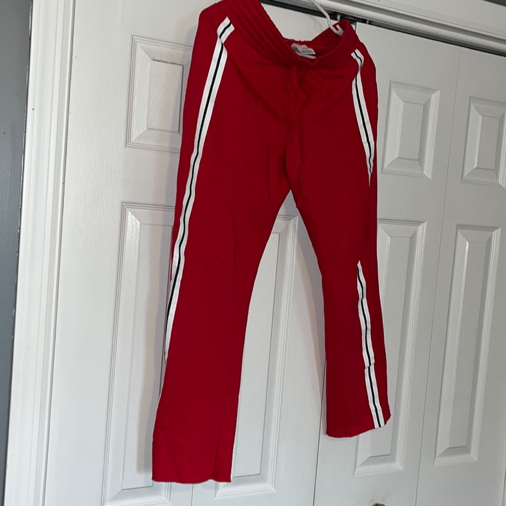 Pink Sweatpants with side stripe